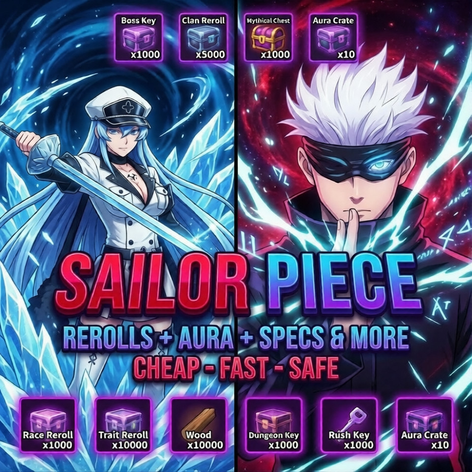 SAILOR PIECE - REROLLS, SPECS, SETS, CHESTS & MORE! CHEAP, FAST & SAFE!