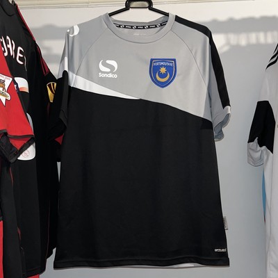 Portsmouth 2013/14 Sondico Football Training Shirt Black/Grey Mens Medium
