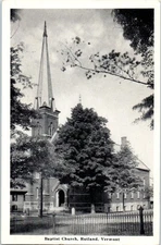Vintage Postcard 1947 Baptist Church, Rutland, Vermont (VT)