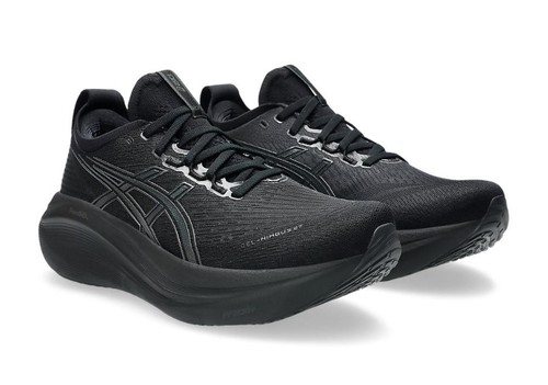 Men Ascis Nimbus Gel 27 Shoe Running Casual Triple Black Sneaker
