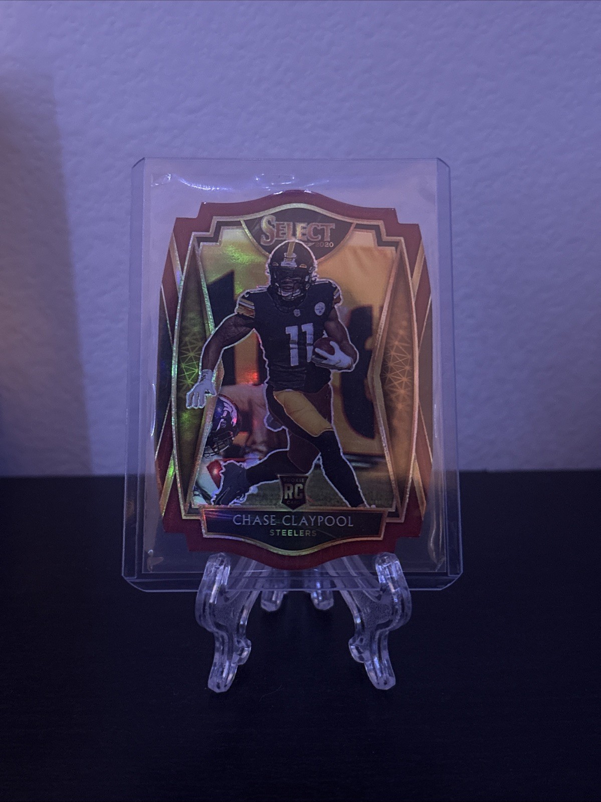 Chase Claypool 2020 Select Premier #170 Red Prizm Die-Cut Steelers Rookie RC