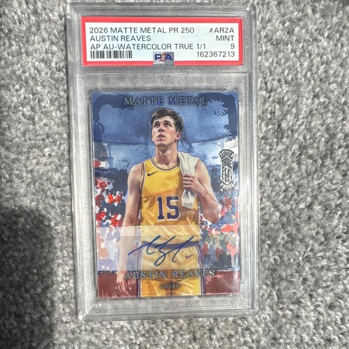 2026 Matte Metal Austin Reaves Auto, True 1/1 PSA 9 Mint, LA Lakers Artist Proof
