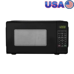 700W Compact Microwave Oven LED Display Kitchen Timer 10 Power Levels Child Lock