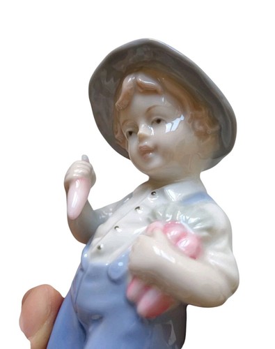 *HH* Statuine Porcellana Statua Bambini Contadini Statuetta Stile Nao Lladro - Foto 7 di 23