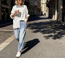 1995 BAGGY BOYFRIEND JEANS HOSE SEXY WOMAN BLAU LÄSSIGE JEANS S M L XL