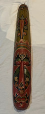 39  LONG INDONESIAN MASK Bali Mythology Tribal Wood Carved Art Symbols