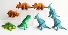 8 Vintage 1988 Definitely Dinosaurs Figures by Playskool Toys 80s