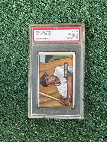 WILLIE MAYS PSA 4 1951 BOWMAN BASEBALL #305 ROOKIE CARD RC GIANTS HOF VG-EX