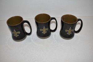 BOELTER BRANDS NEW ORLEANS SAINTS COFFEE MUGS - LOT OF 3 (PLS29)