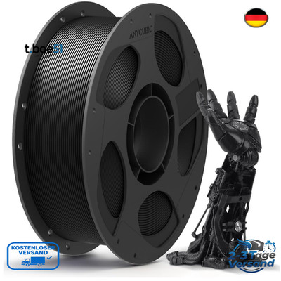 ANYCUBIC PLA Filament 1.75mm Schwarz 1KG Vakuumverpackung