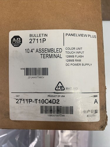 Allen-Bradley 2711P-T10C4D2 Panelview Plus 1000 Operator Interface Panel