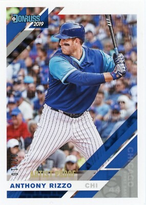 E510 ANTHONY RIZZO PLAYER'S WEEKEND ARTIST PROOF 2019 DONRUSS 2/10 YANKEES CUBS