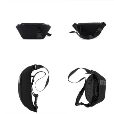 DKNY Tilly Black Medium Zippered Sling Bag