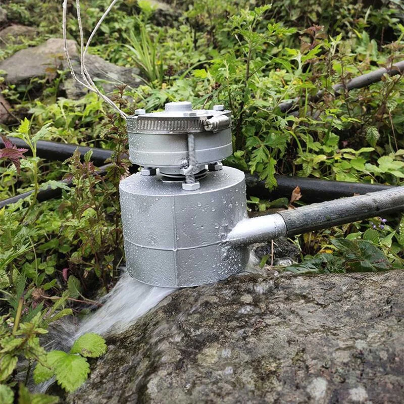 300W Water Turbine Hydroelectric Generator Outdoor Water Wheel Mini Hydro Power