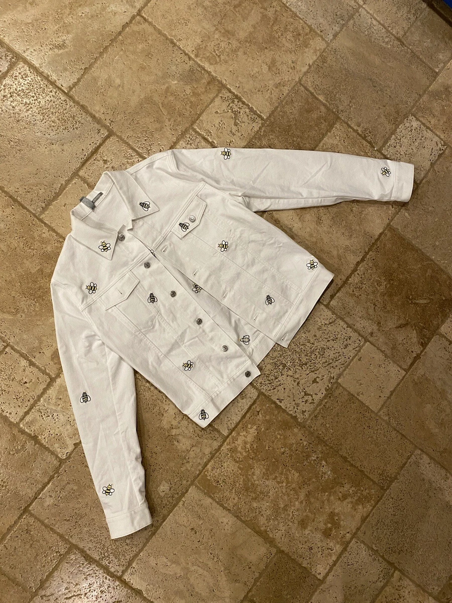 RARE Dior x Kaws Bees White Denim Jacket size 52