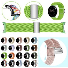 For Google Pixel Watch 3 2 1 41mm/45mm Magnetic Band Woven Hand Loop Strap