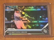 2023 TOPPS NOW #248 ISAAC PAREDES - PLATINUM MEMBER 1/1 RAINBOW FOIL