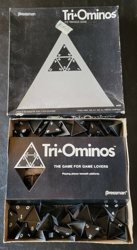 Vintage TRI-OMINOS The Triangle Game Pressman 1968 Triangular Dominoes - Picture 6 of 6