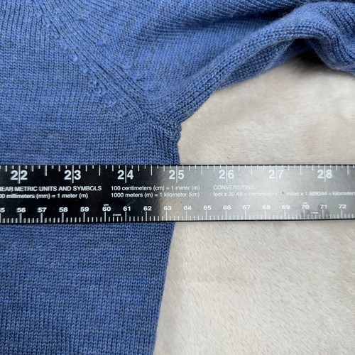 Viyella Blue V Neck Pullover Sweater Mens L 100% Merino Wool - Picture 6 of 7