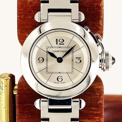 Cartier Miss Pasha W3140007 Quartz Silver Stainless Round Analog 