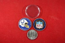 NFL Football Team Coin: Indianapolis COLTS w/ Hard Case Poker Card Protector
