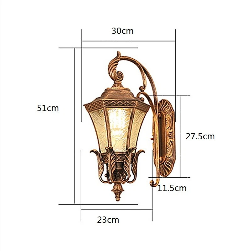 Outdoor Wall Lamp Garden Wall Lights Hotel Home Wall Sconces Glass Wall Lighting - Image 2 of 4