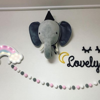elephant head for nursery wall