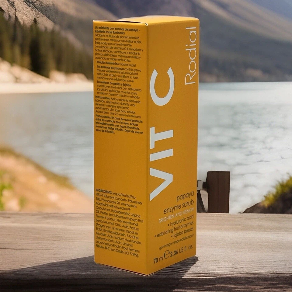EXFOLIANTE ENZIMÁTICO DE PAPAYA VITAMINA C RODIAL 2,36 oz / 70 ml NUEVO SELLADO REG. $50 Foto 4 de 4