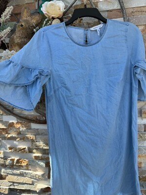 bcbgeneration denim dress Piper Denim Dress Raw Denim / 12
