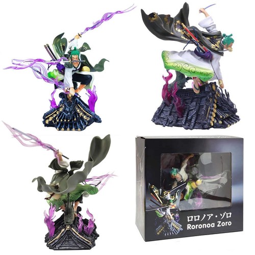 Figurine Zoro One Piece 22 Cm – Statue PVC Action Figure Animé – Personnage Zoro Épées – Collection, Décoration Chambre, Bureau, Voiture – Cadeau Fan Anime