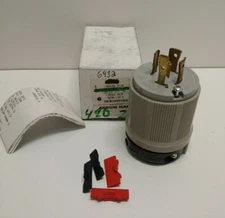 NEW OLD STOCK! ARROW HART 20A 480V LOCKING PLUG 6432