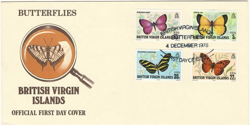 Butterflies Topical: Complete Sets on 6 1978-1982 FDC's. Virgin Is., Zambia etc. - Image 2 of 4