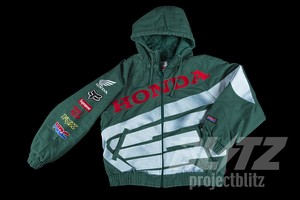 supreme honda fox racing puffy zip up jacket black
