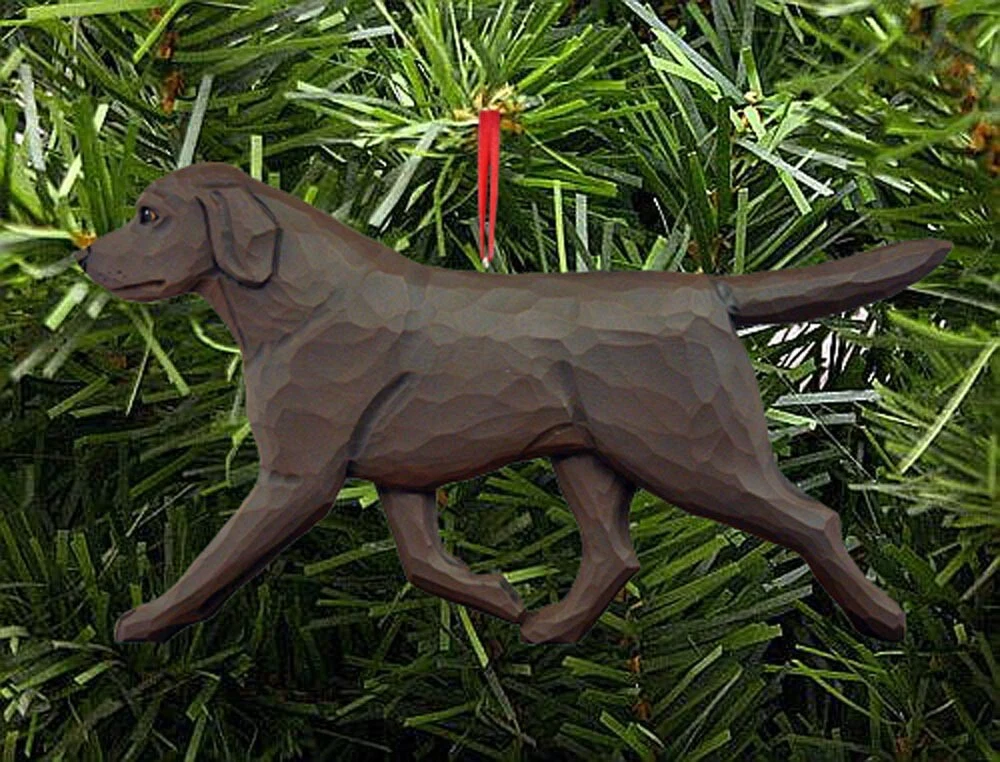 Chocolate top lab ornament
