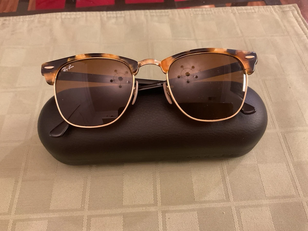 Ray-Ban Clubmaster Brown Brown Sunglasses for Men for sale | eBay