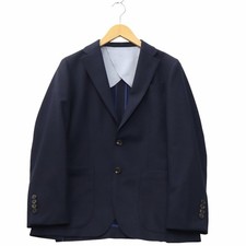 FINTES Open back unlined single 2B wool suit jacket NAVY navy men's