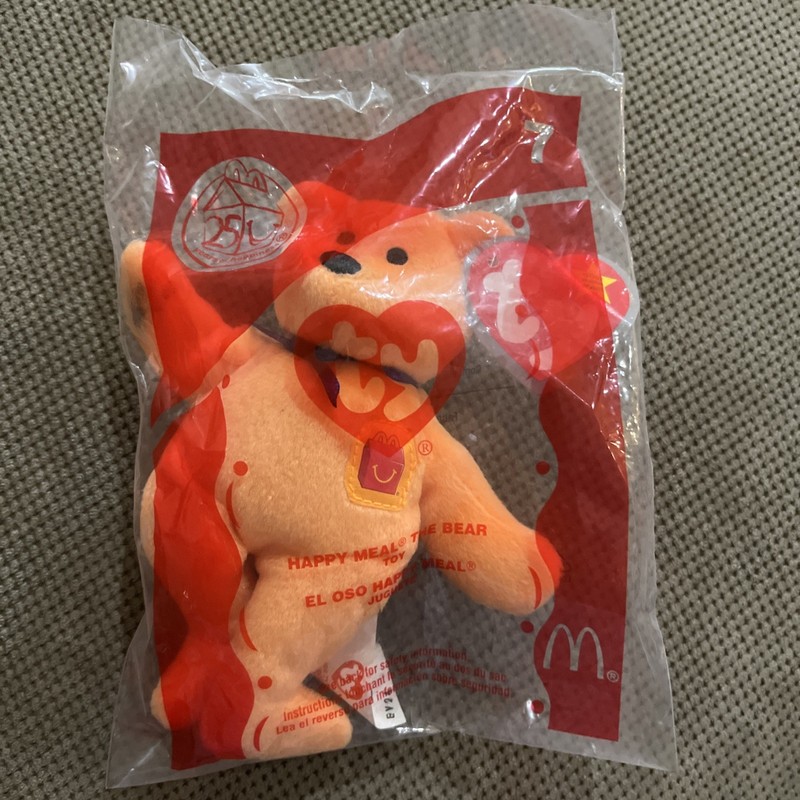 Brand NEW Ty McDonald's Happy Meal Teenie Beanie #7 Happy Meal THE BEAR 2004
