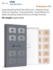 Intake Breathing Refill Tabs (60 Count) Magnetic Nasal Strips for Sleeping NEW