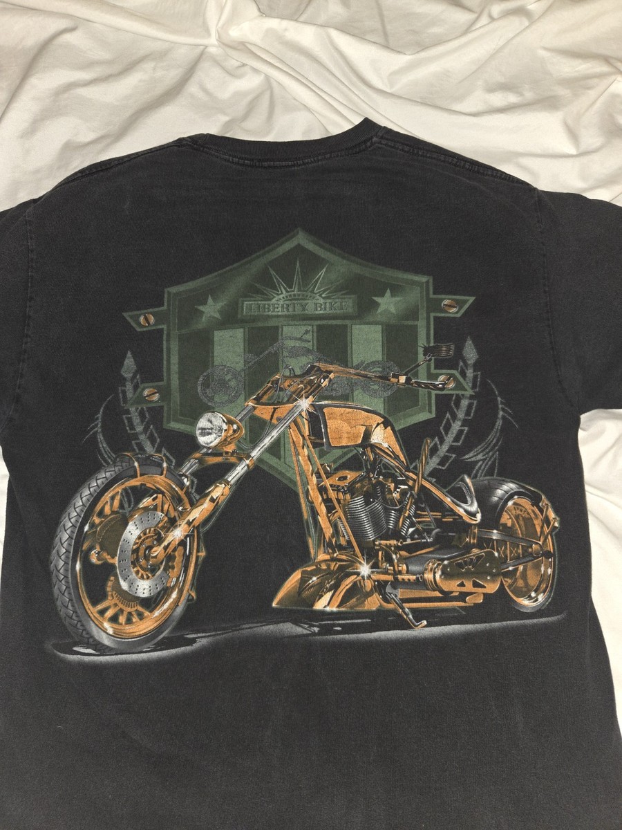 Vintage American Chopper T Shirt Liberty Bike Orange County