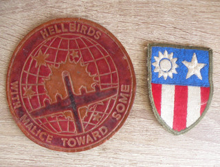 Pair of Original WW11 Patches Hellbirds Leather 4.5" Flight Jacket Patch ww2