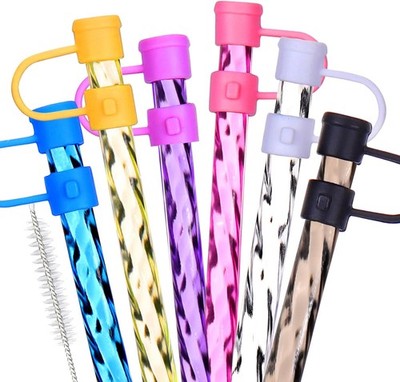 Mity rain 6 Pairs Replacement Straws and 8-10 inches x 0.25 inches, Standard 