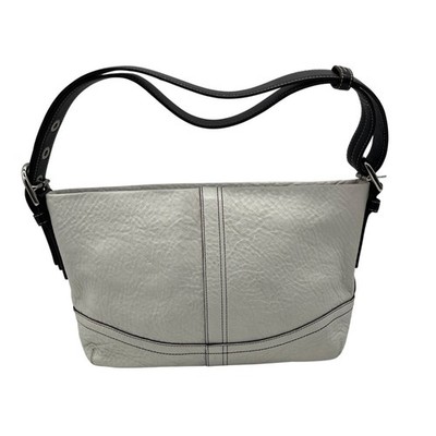 Coach Soho Hobo white leather ショルダーバッグ Coach White Vintage Leather Soho Pebbled Hobo Shoulder Bag | eBay