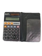 Sharp Elsimate EL-480G Solar Powered Calculator In Original Soft Case