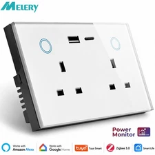 UK Prise de courant pour prise de vue murale intelligente de Zigbee USB Type C