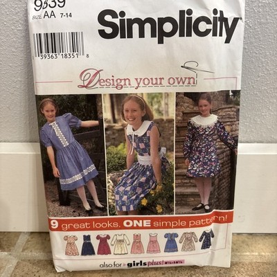 Simplicity Patterns, Sewing Pattern are Size 7-14