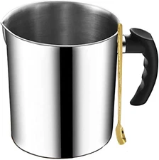 Candle Making Pouring Pot, 44Oz 1.3L Wax Melting Pot and Spoon 304 Stainless Ste