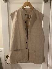 Fabindia Men's Formal Nehru Vest Waistcoat Cotton Lined 42 Tan