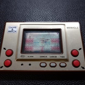 Nintendo Game and Watch Manhole MH-06 1981 Retro Console Wide Screen from Japan