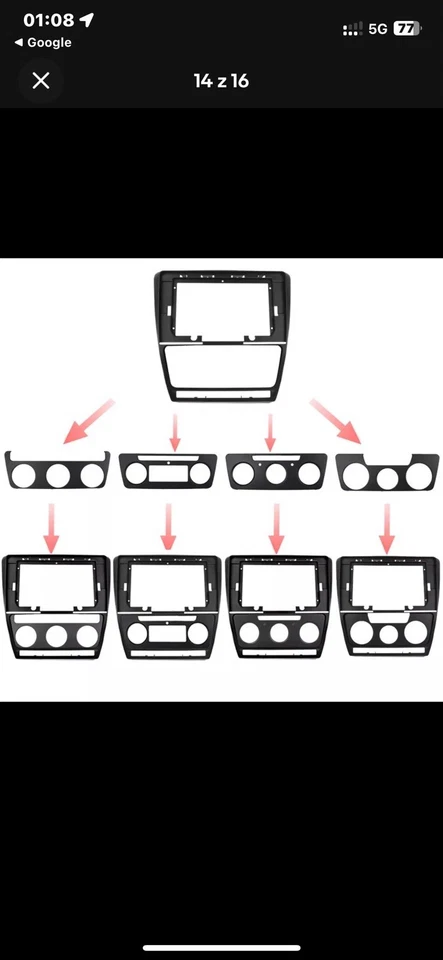 Für Skoda Octavia 2 2008-2013 Android 14 Autoradio GPS Navi RDS BT 1+32G Carplay - Bild 3 von 4