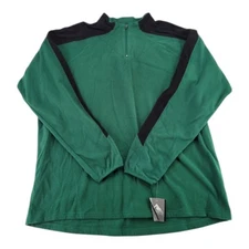 Augusta Sportswear Green Black Fleece Pullover Quarter Zip Adult XL